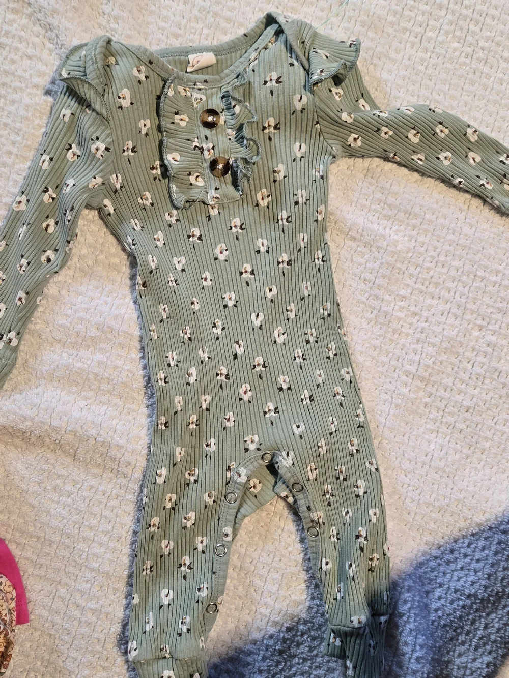 Assorted Baby Girls Sleepwear Set - Pink, Green, Cream 0-3mo
